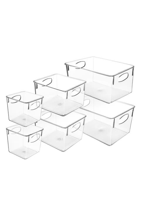 Clear 6-Piece Kitchen Bin Set