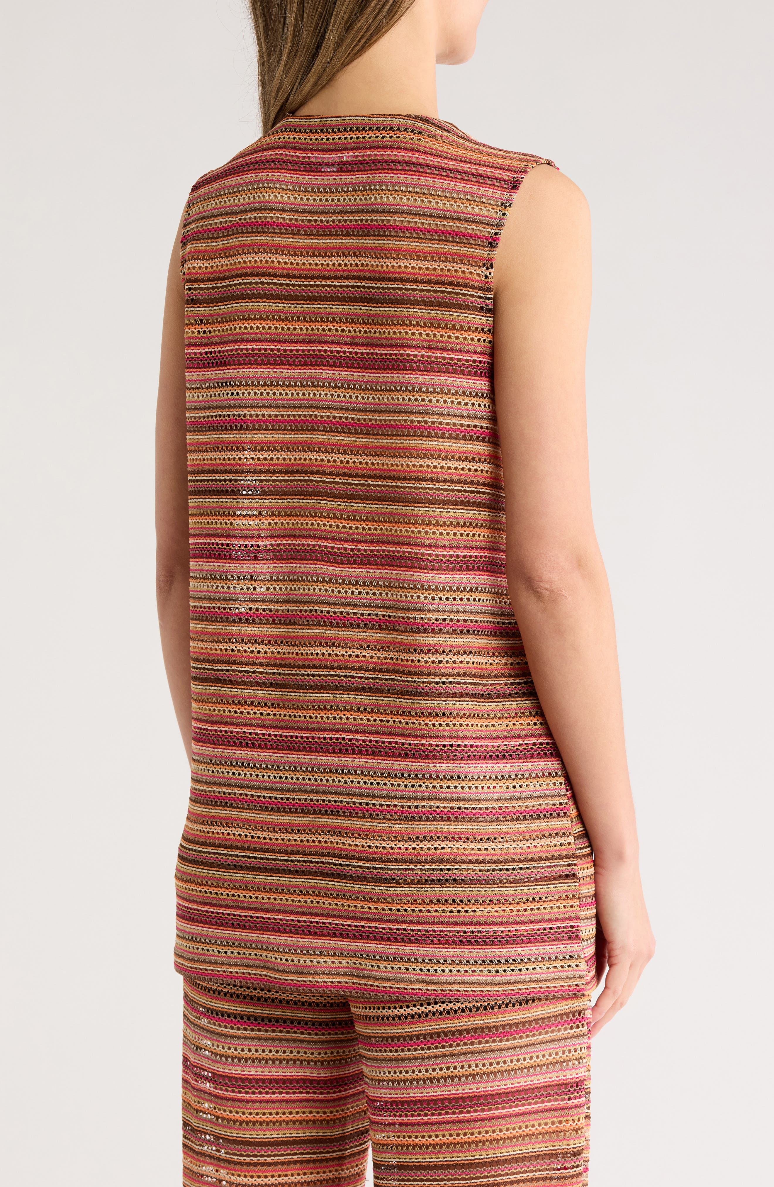 Woven Button Front Vest - image 2