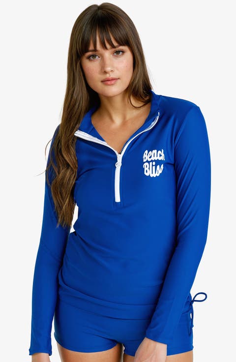 Half-Zip Nora Swim Top