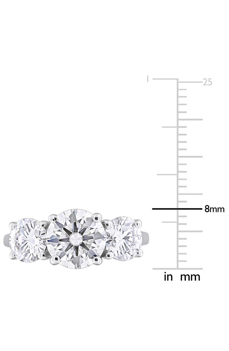 Julianna B. Moissanite 3-Stone Ring Sterling Silver, Alternate, color, Sterling Silver