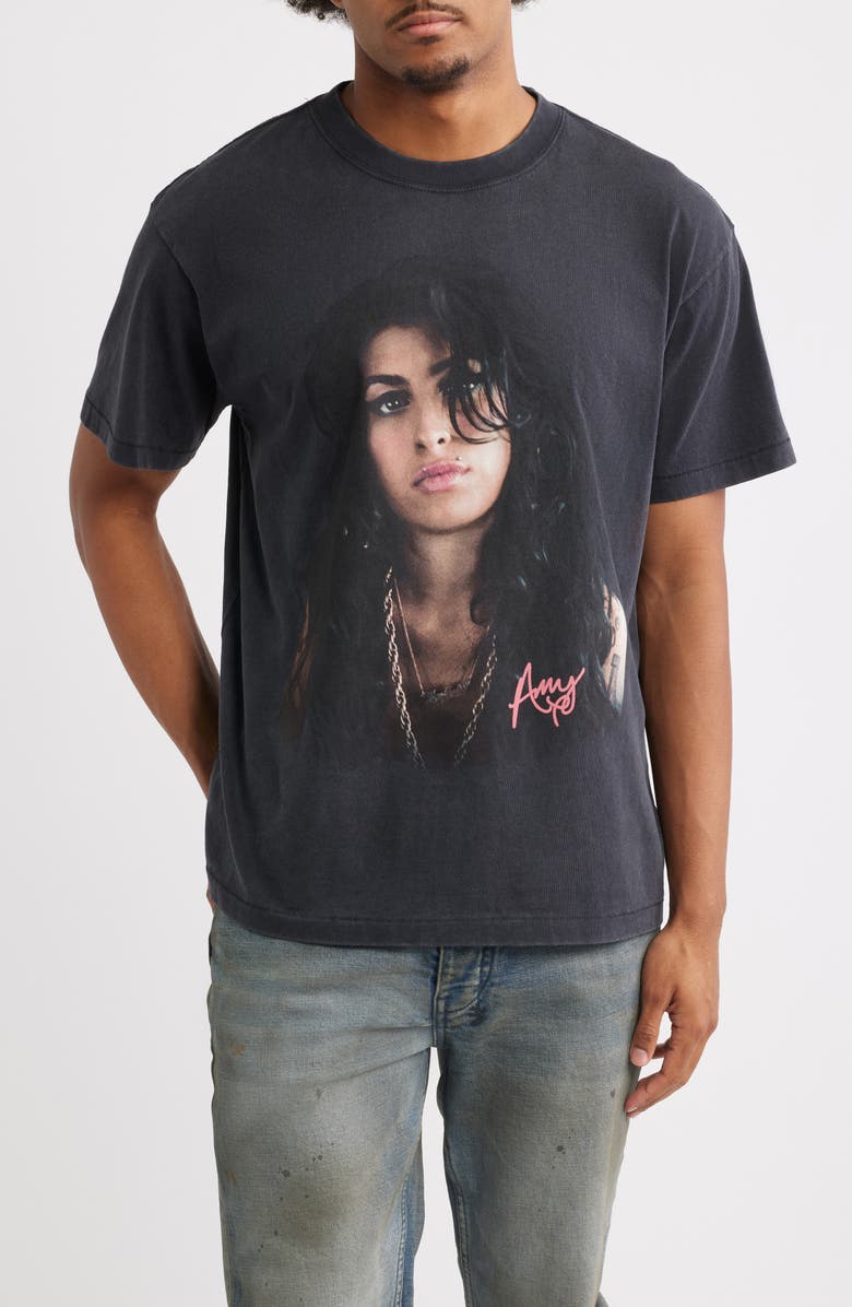 BRAVADO Oversize Amy Winehouse Graphic T-Shirt, Main, color, Black Wash