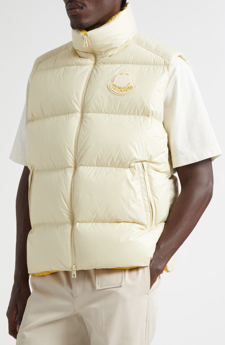 Moncler Lipsi Down Puffer Vest, Alternate, color, White