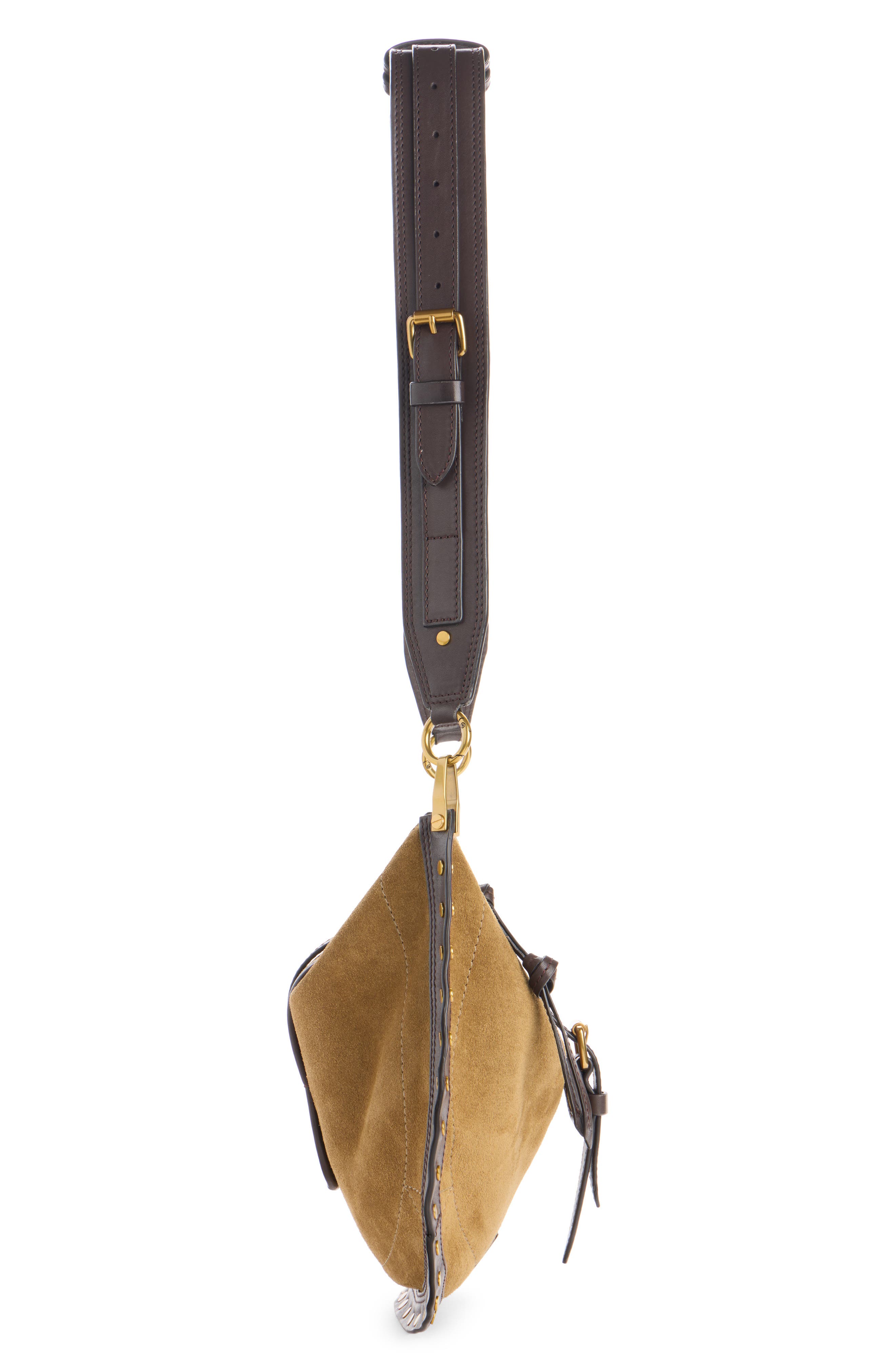 Isabel Marant Oskan Moon Bag, Alternate, color, Taupe