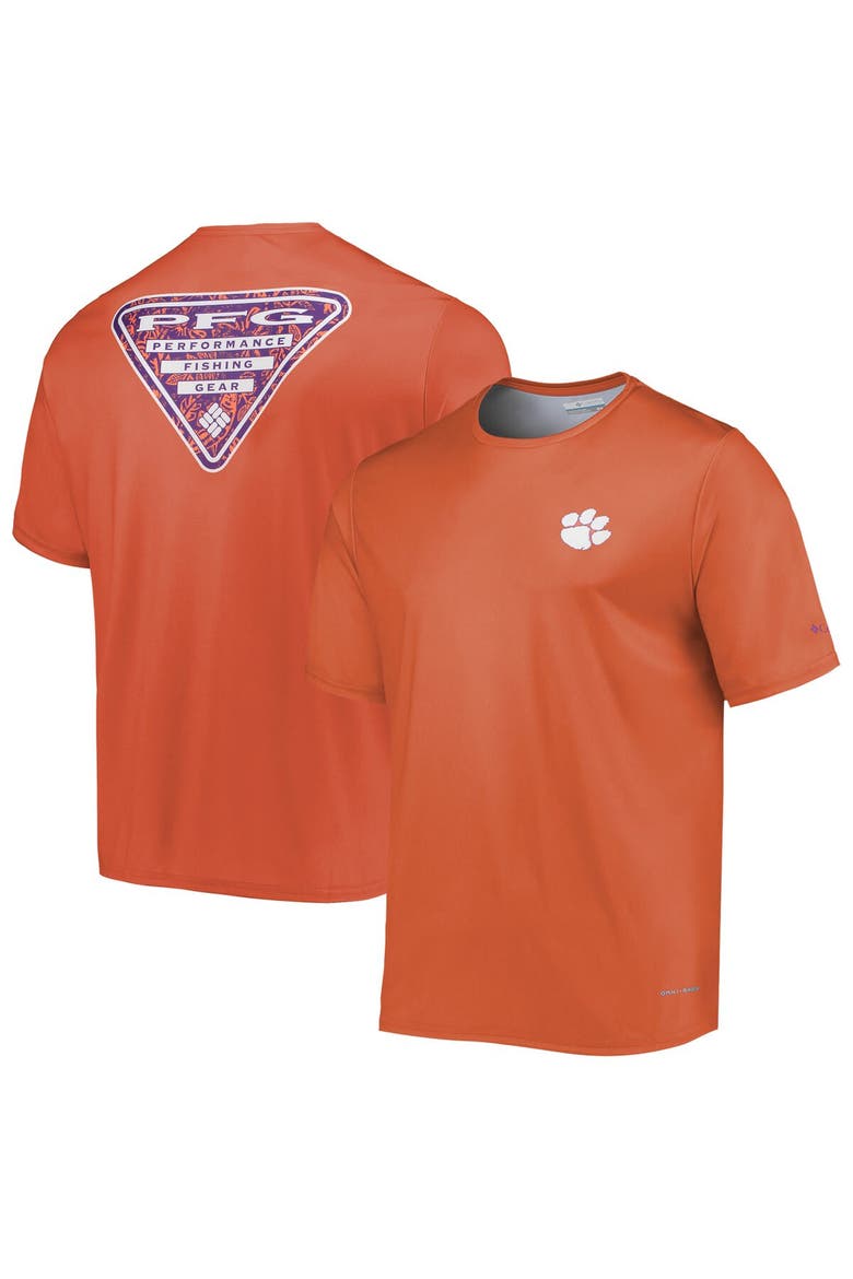 Men's Columbia Orange Clemson Tigers Terminal Tackle Omni-Shade T-Shirt, Main, color, Orange