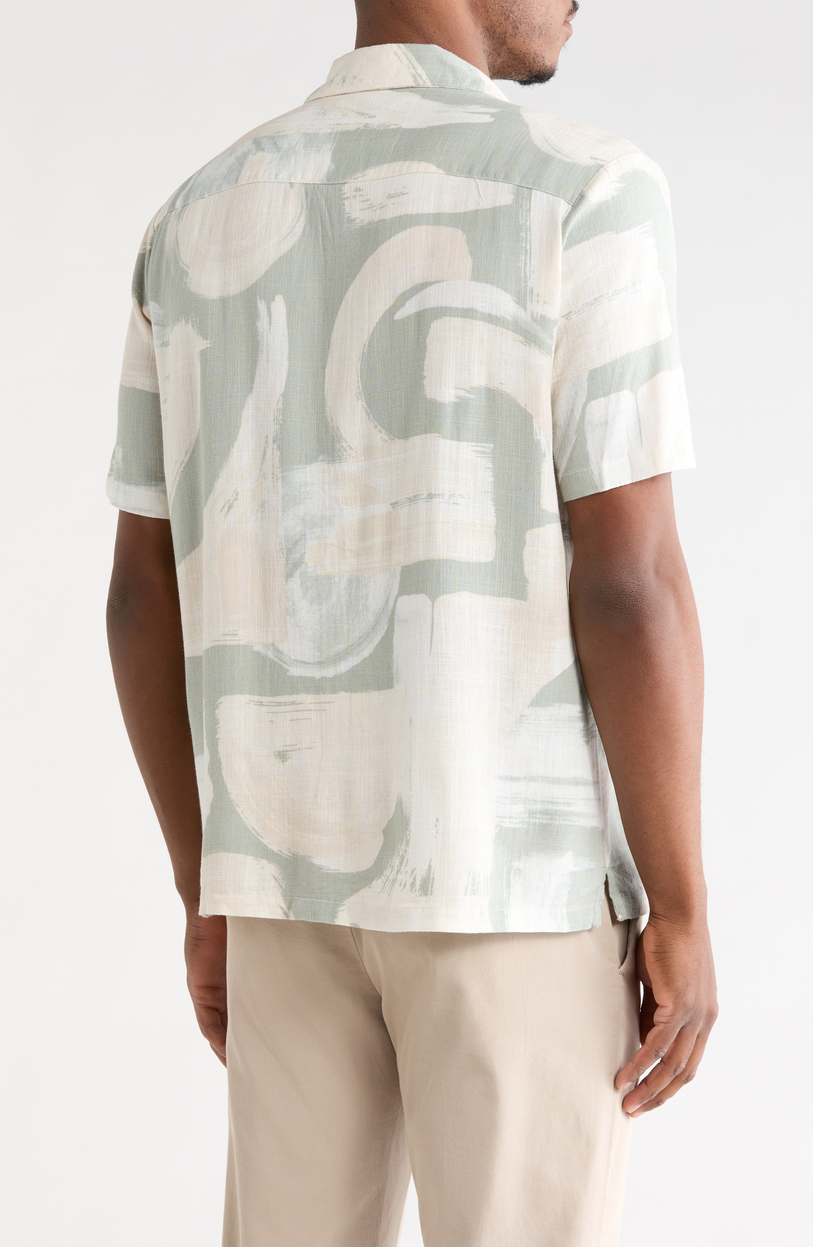 DENIM AND FLOWER Short Sleeve Button-Up Shirt