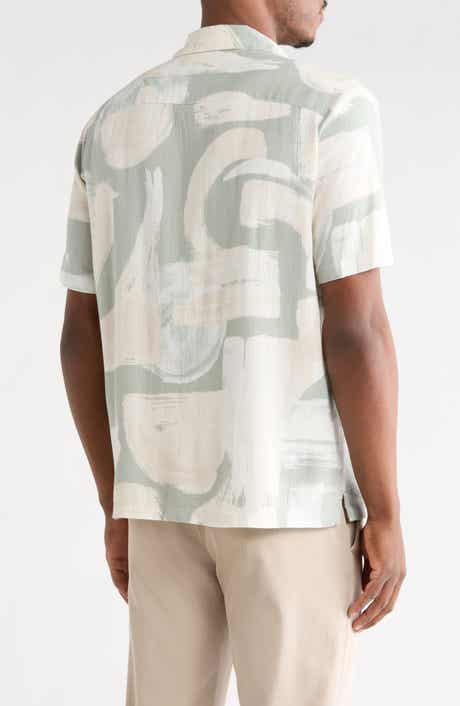 DENIM AND FLOWER Short Sleeve Button-Up Shirt