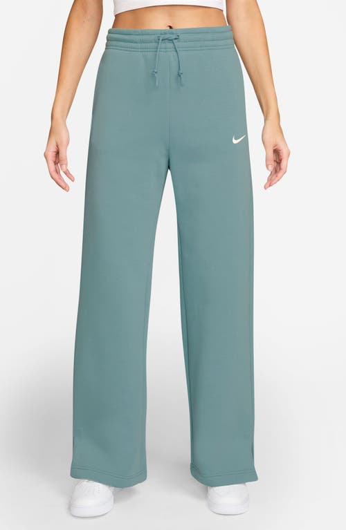 Nike Sportswear Phoenix High Waist Wide Leg Sweatpants In Green