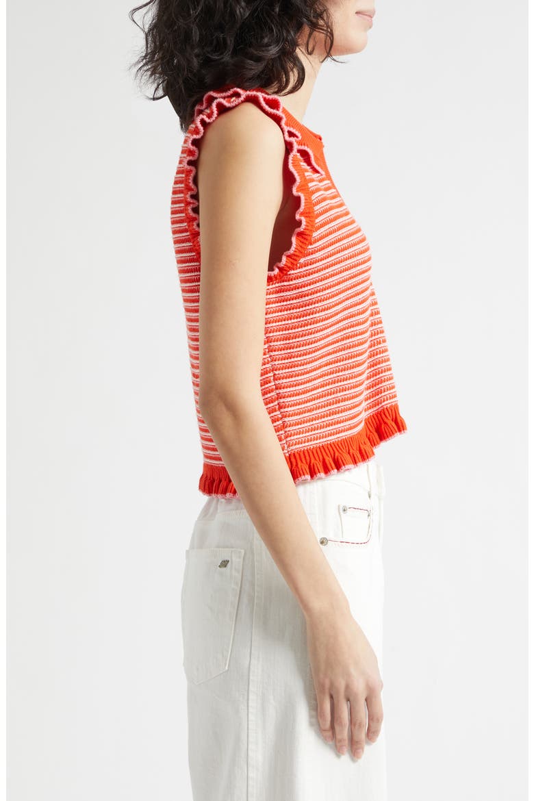 Clem Stripe Sweater Tank, Alternate, color, RED TANGERINE MULTI