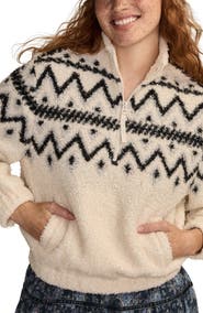 Lucky Brand High Pile Half Zip Top