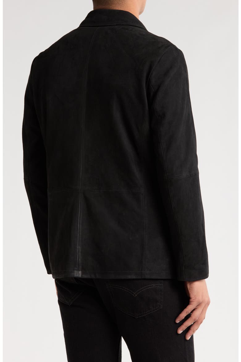 Ward Suede Jacket, Alternate, color, BLACK