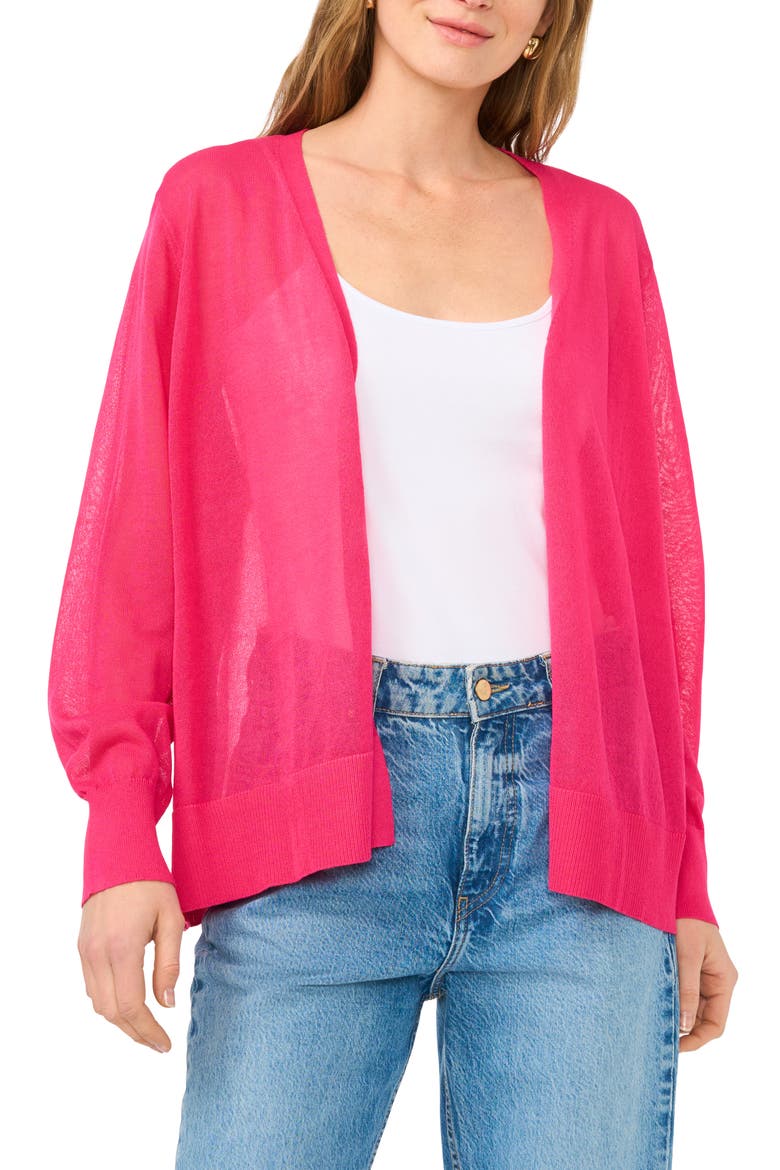 Tissue Knit Cardigan, Main, color, RASPBERRY JEWEL