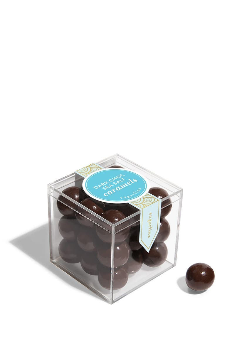 sugarfina Dark Chocolate Sea Salt Caramel 4-Piece Candy Cubes, Alternate, color, Blue