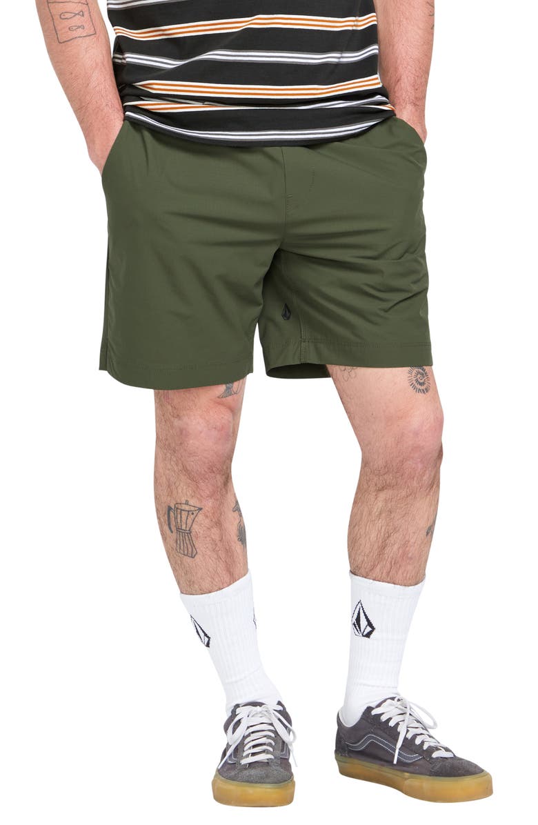 Volcom Hoxstop Drawstring Waist Performance Shorts, Main, color, 