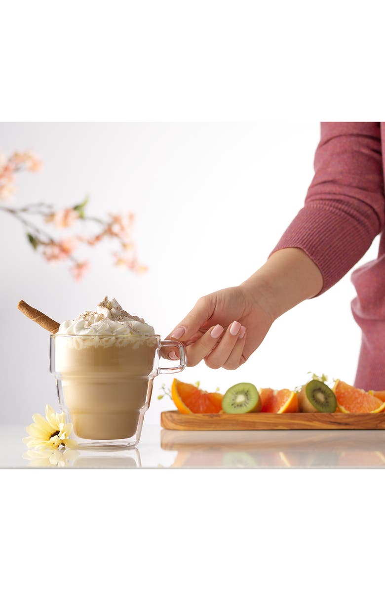 JoyJolt Pila Double Wall Coffee Glass - Set of 2, Alternate, color, 