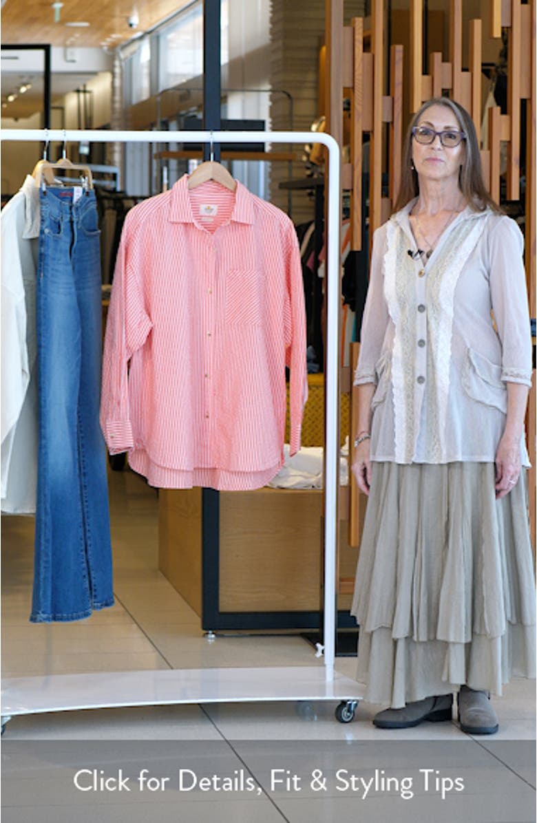 Gracey Seersucker Button-Up Shirt, sales video thumbnail