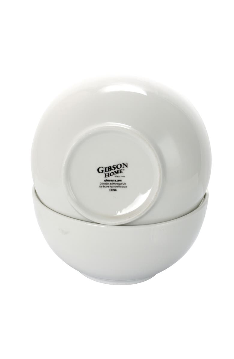 Gibson Home 2 Piece 7 Inch Ceramic All-Purpose Round Bowl Set, Alternate, color, White