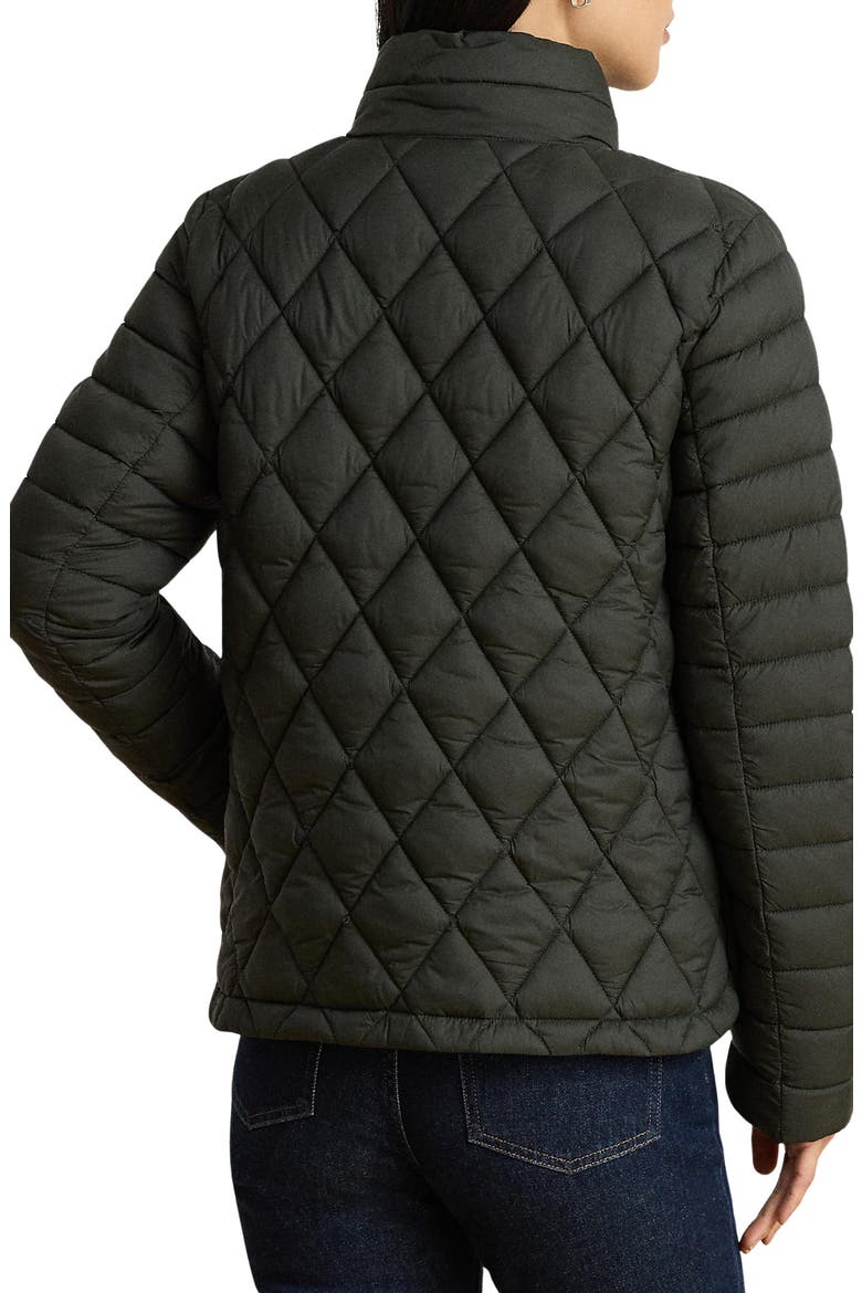 Mixed Quilted Puffer Jacket, Alternate, color, LODEN