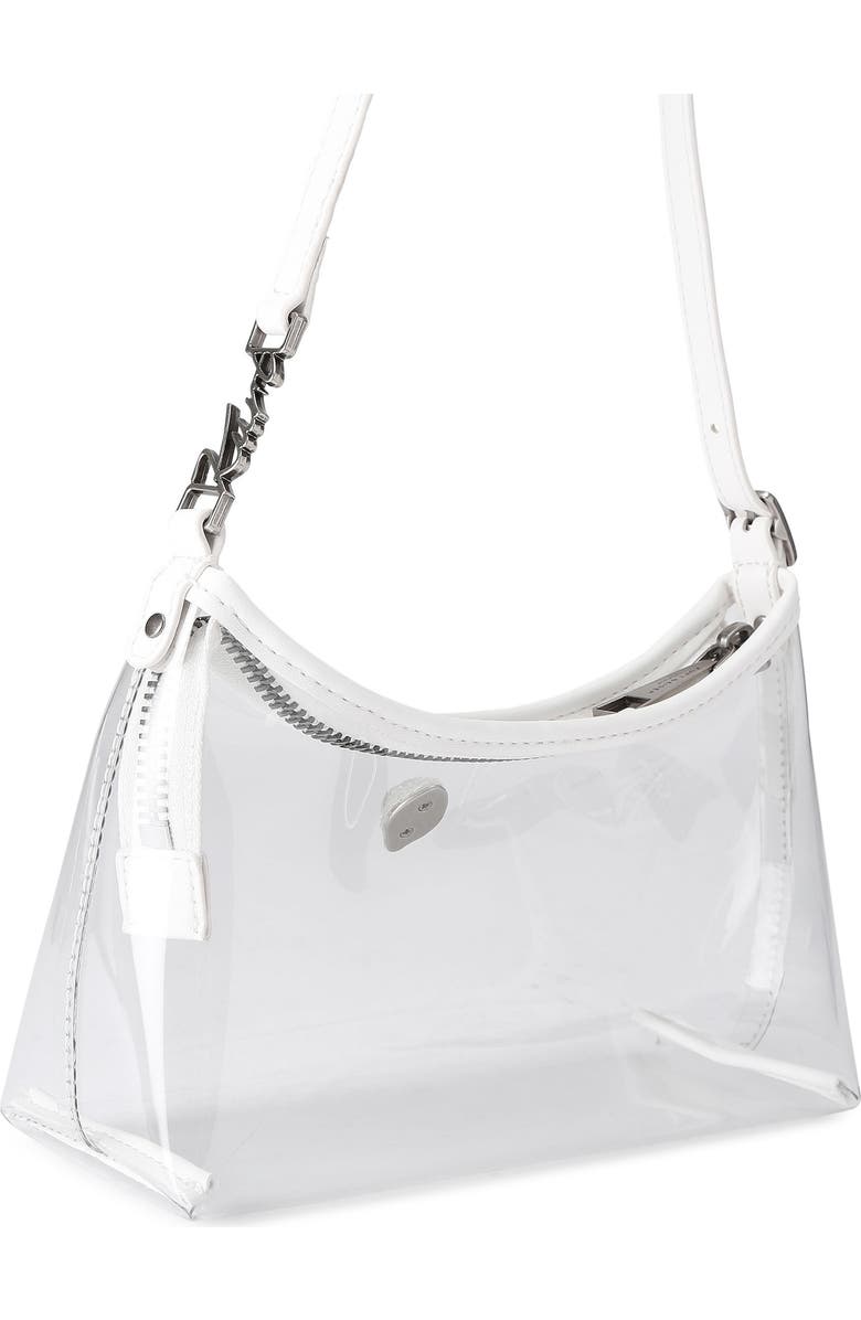 Kurt Geiger London Kurt Mini Vinyl Shoulder Bag, Alternate, color, Clear White