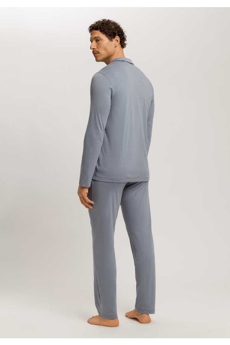 Night And Day Button Front Cotton Pajama Set, Alternate, color, Cliff Grey