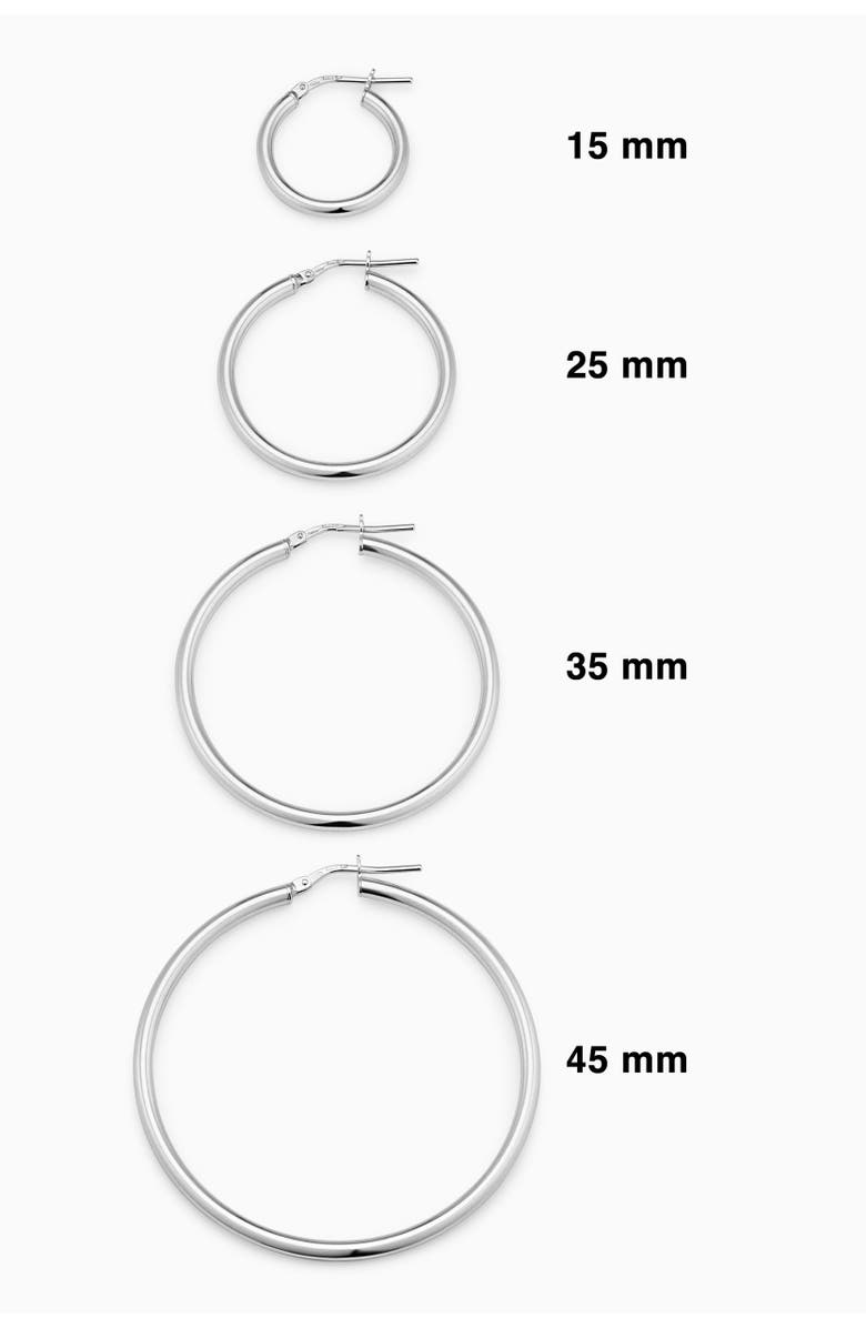 Oradina Sterling Silver Everyday Hoops Earrings, Alternate, color, Silver
