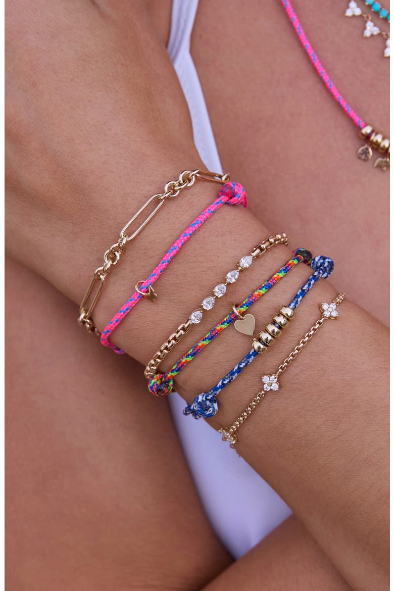 14K Gold Beaded Paracord Bracelet, Alternate, color, 14K YELLOW GOLD
