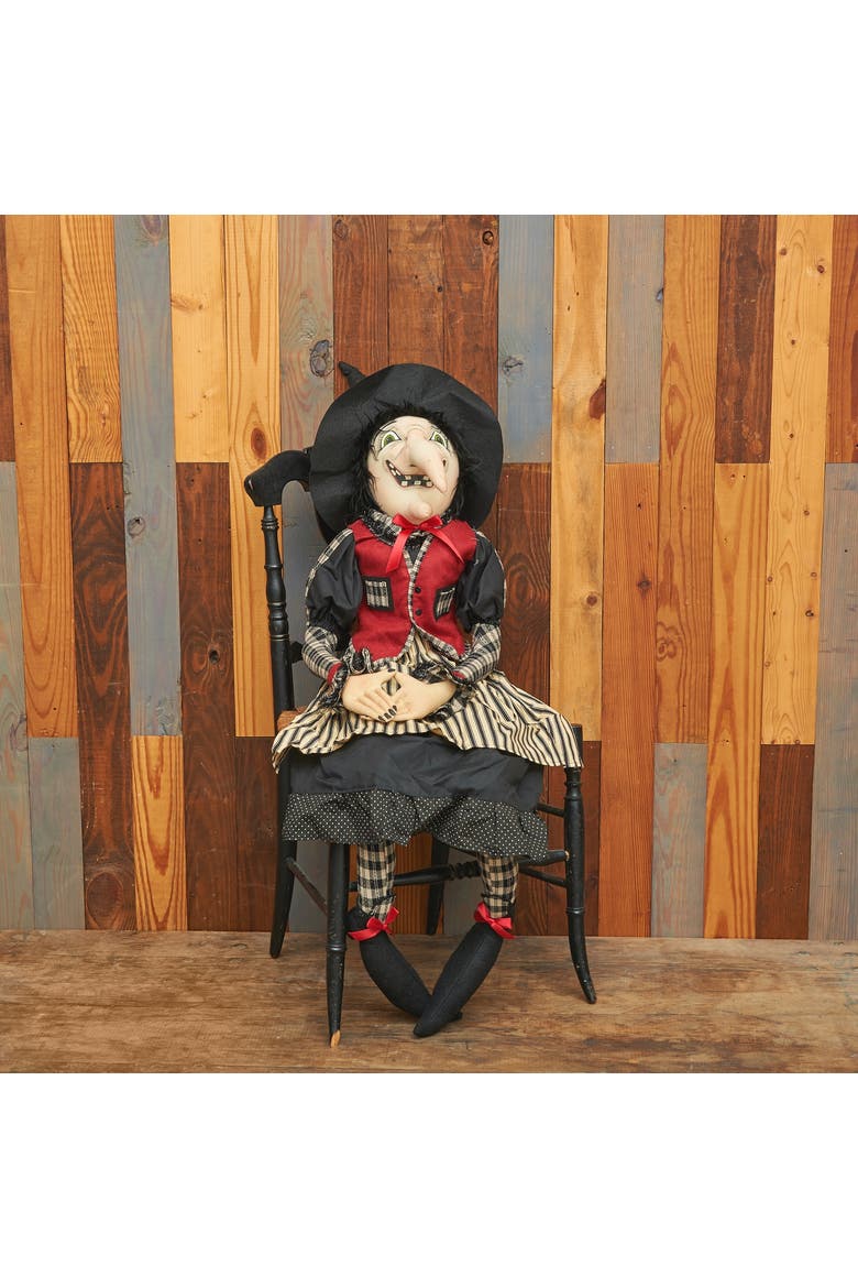 Imogene Witch Halloween Joe Spencer Gathered Traditions Figurine, Alternate, color, Black