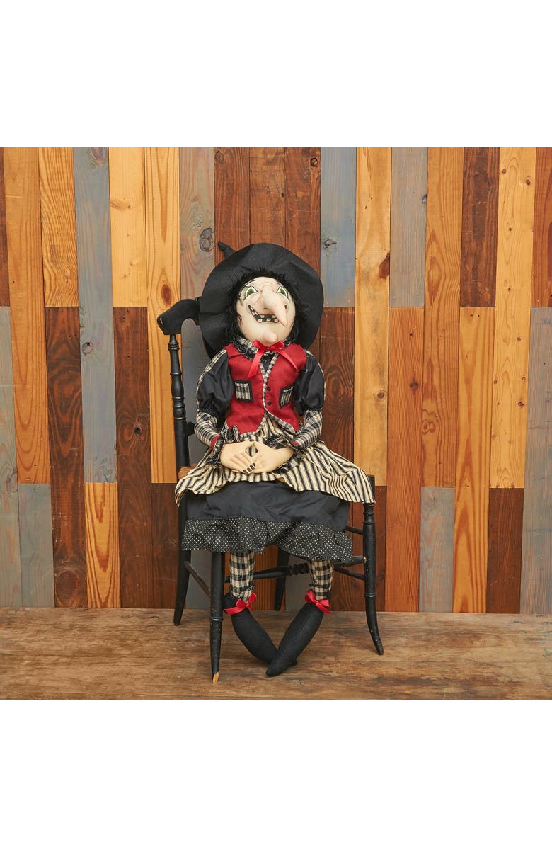 Gallerie II Imogene Witch Joe Spencer Gathered Traditions Halloween Art Doll Figure, Alternate, color, Black