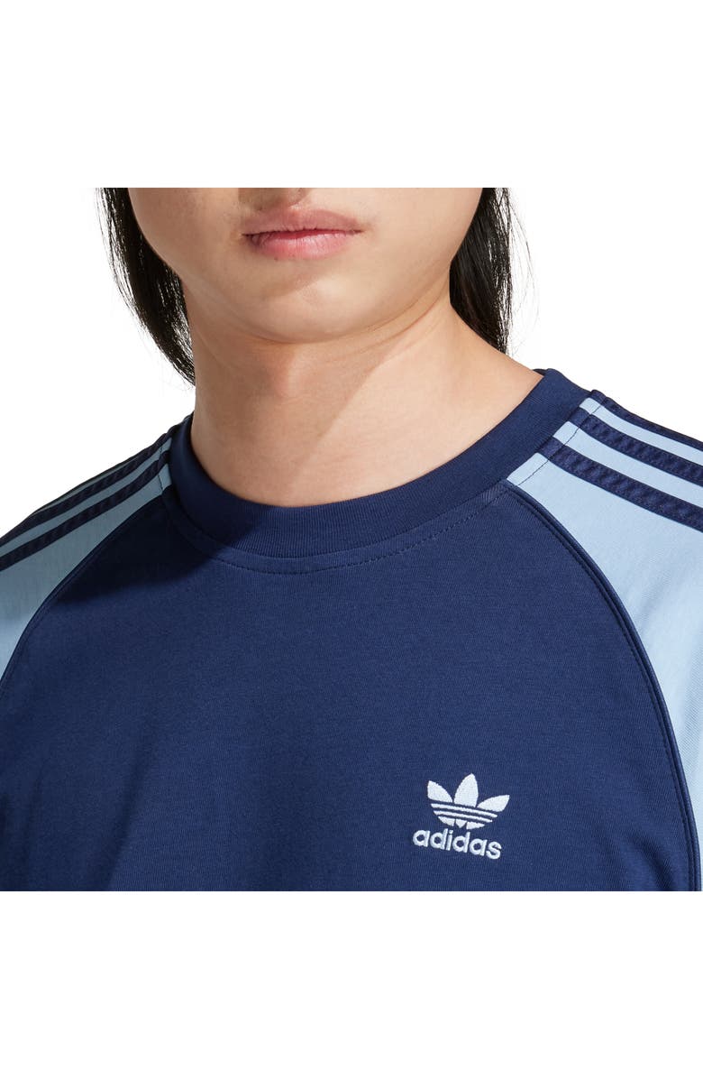adidas Originals 3-Stripes Colorblock Cotton T-Shirt, Alternate, color, 