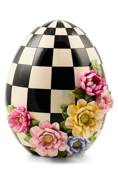Frolic Spring Floral Tabletop Egg