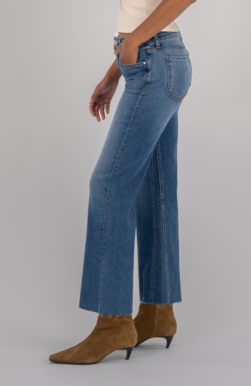Kut From The Kloth Kelsey Raw Hem Kick Flare Jeans In Blue
