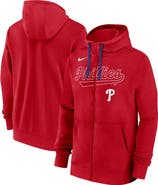 Nike Men's Nike Red Philadelphia Phillies Knockout Script Full-Zip Hoodie