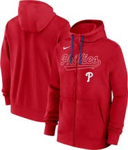 Nike Men's Nike Red Philadelphia Phillies Knockout Script Full-Zip Hoodie