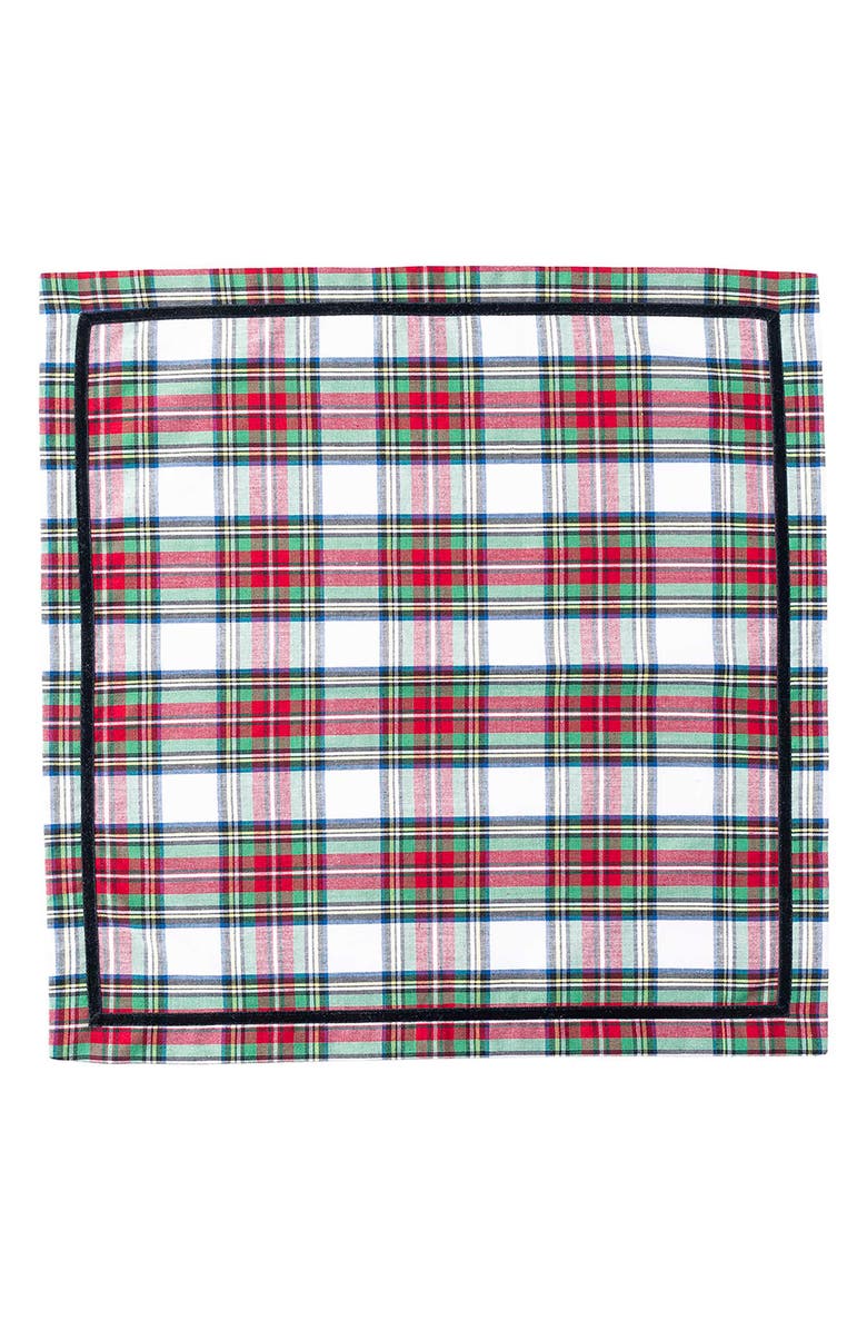 Juliska Stewart Tartan Set of 4 Napkins, Alternate, color, Multi