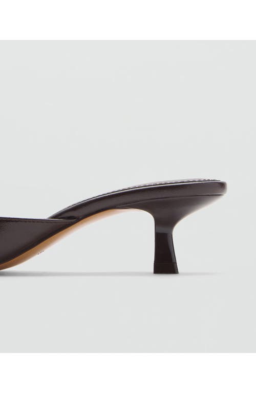 Mango Kitten Heel Sandal In Brown