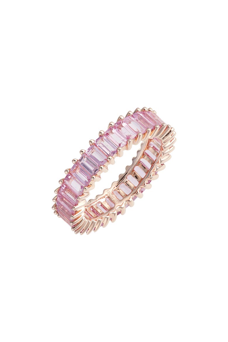 Kristyn Kylie Pink Sapphire Eternity Ring, Main, color, ROSE GOLD
