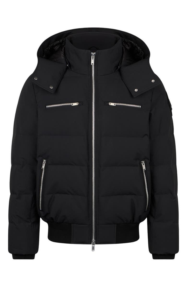 Moose Knuckles Cloud Down Puffer Bomber Jacket with Removable Hood, Alternate, color, 