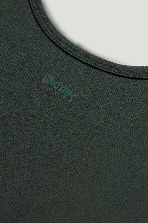 Nocturne Printed Sleeveless Crop Top In Green