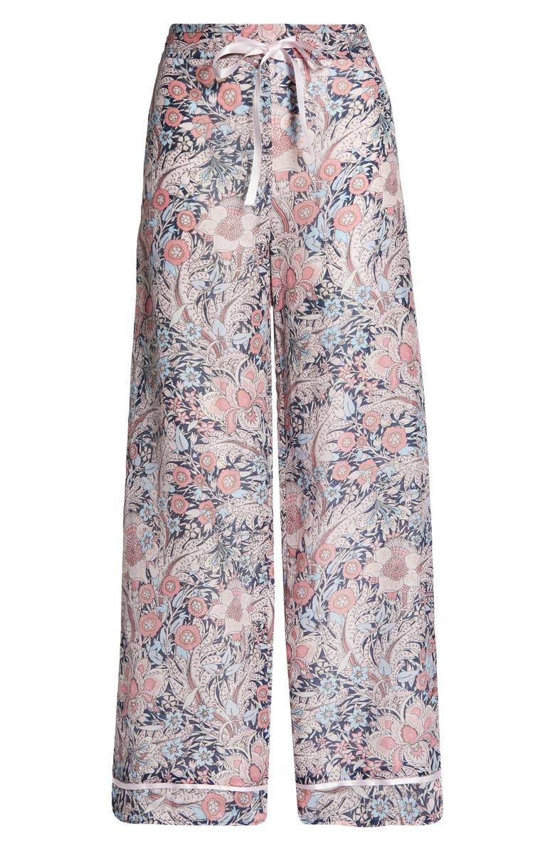 Papinelle Sienna Floral Semisheer Cotton Sateen Pajama Pants, Alternate, color, 