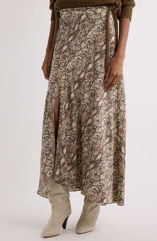 Isabel Marant Sakura Snakeskin-print A-line Maxi Skirt In Natural