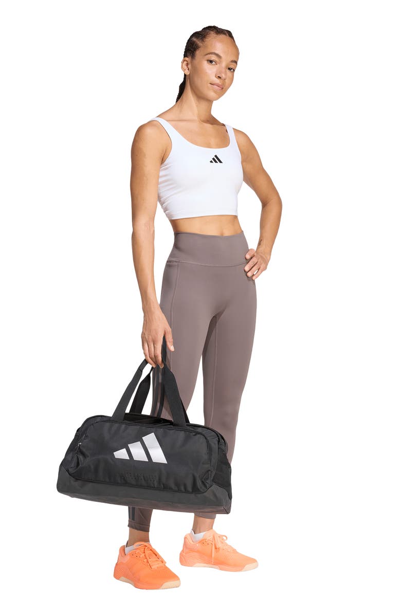 adidas Optime Workout 3-Stripes Climacool 7/8 Leggings, Alternate, color, Charcoal