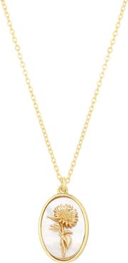 Set & Stones Katrina Birth Flower Pendant Necklace