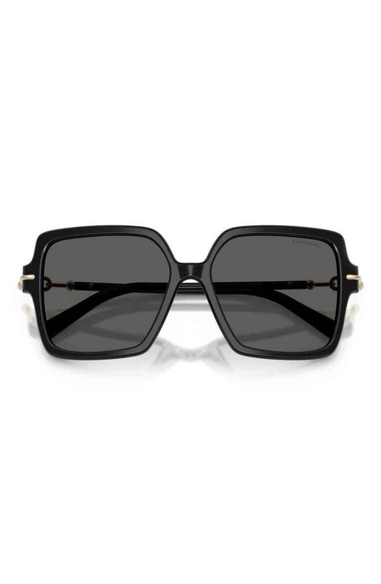 Tiffany & Co. 57mm Square Sunglasses, Alternate, color, Black / Dark Grey