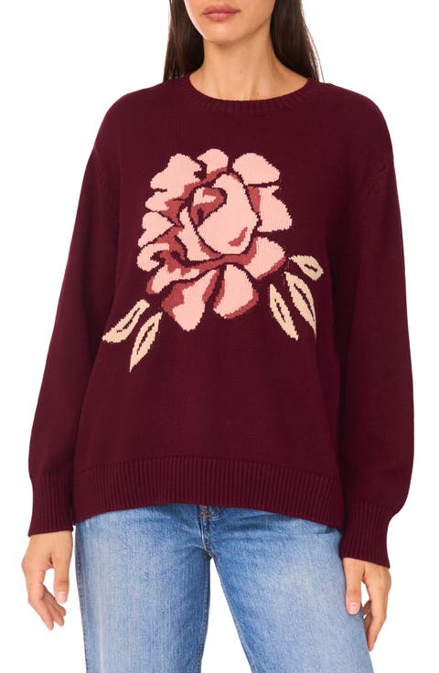Floral Jacqard Sweater