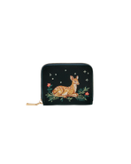 Fable England Fawn Embroidered Green Small Purse
