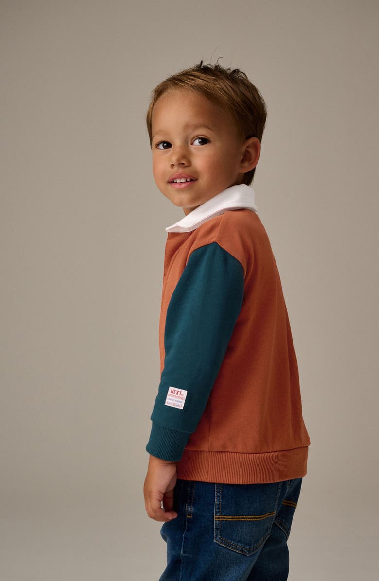 NEXT Kids' Colorblock Cotton Rugby Shirt, Alternate, color, 