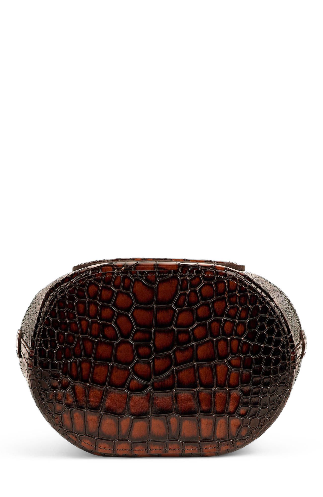 Infinity Bag - Burgundy and Brown Crocodile Embossed, Alternate, color, Burgundy and Brown