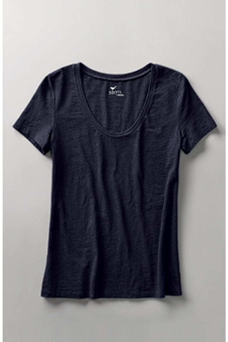 Scoop Neck Short Sleeve Tee, Alternate, color, WHITE