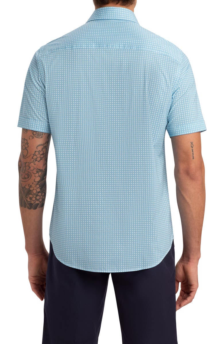 Bugatchi Print Stretch Cotton Button-Up Shirt, Alternate, color, 