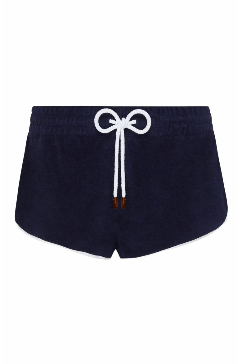 Women's VBQ Line Terry Shorts, Alternate, color, BLEU MARINE