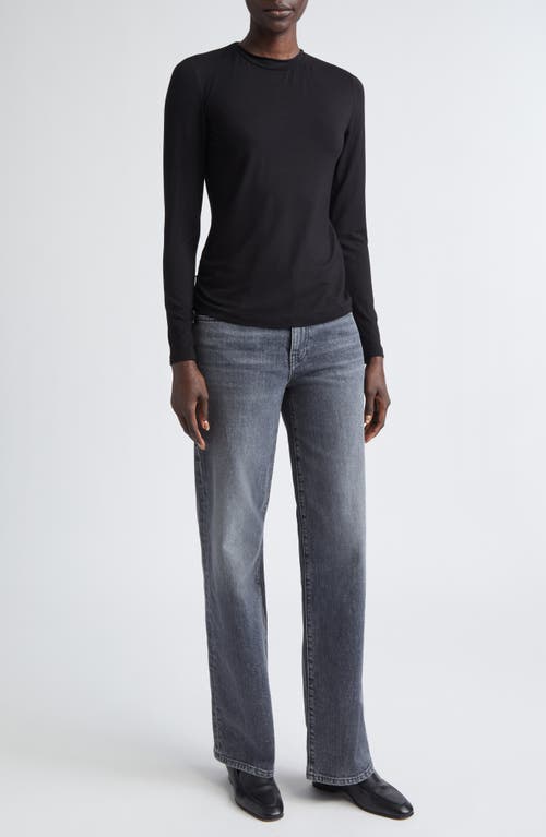 Lafayette 148 New York Long Sleeve T-shirt In Black